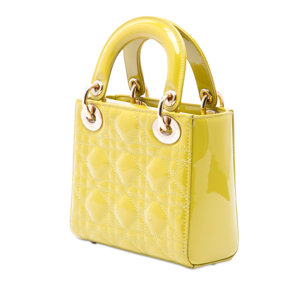 Pre-Loved Dior Mini Patent Cannage Lady Dior - Picture 2 of 6